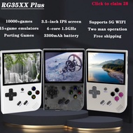 RG35XX บวกคอนโซลเกมมือถือคอนโซลเกมอิเล็กทรอนิกส์ย้อนหลังแบบโอเพนซอร์สคอนโซลเกมทีวีเกมต่อสู้ผู้เล่นสองคนแบบพกพา PSP