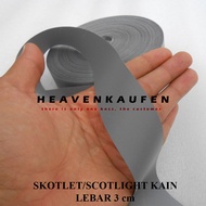 Pita Reflektif Reflective Skotlet Jaket Lebar 3 cm Abu Silver Harga Per 2 Meter