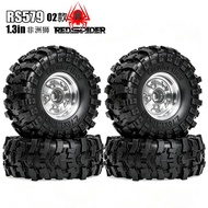 RS | RED SPIDER 4Pcs1.3 70/28 MM Inch Beadlock Wheel Rim Tire Aluminum Alloy for 1/18 SCX24 FMS Asce