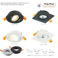 Lighting Fixtures &amp; Eyeball Fitting White / Black Eyeball Casing Round / Square Adjustable Recessed Die-cast Aluminum