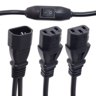 UPS Server Splitter C14 to 2 x C13 Power Adapter Cable Single C14 to Dual 5-15R C13 Short Power Y Ty