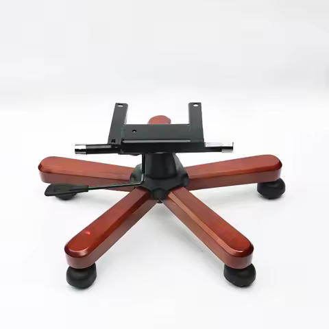Premium Wooden Office Chair Base Heavy Duty Swivel Chair Stand Modern Executive Chair Footrest Luxur