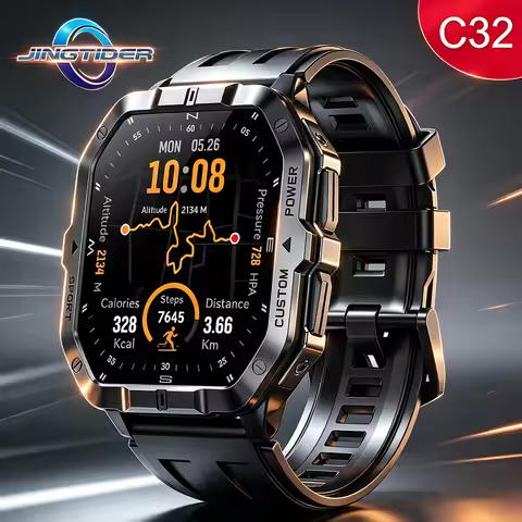 C32 Pro Professional GPS Sport Smart Watch 6-Axis Sensor Fitness 2.02" Compass Barometer 2ATM Waterp