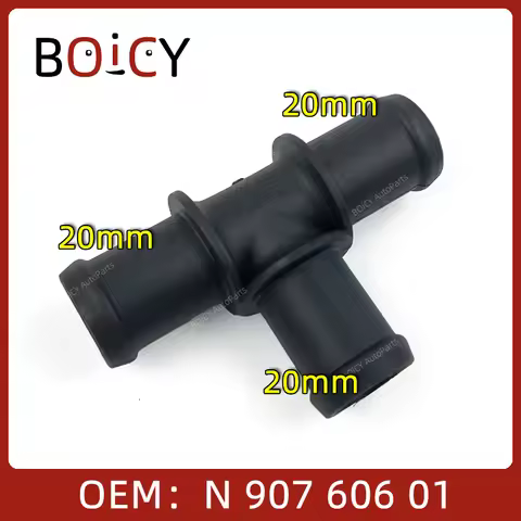 BOICY Engine Coolant Hose Flange T-joint for Jetta Caddy Golf Touran Sharan Touran A3 A4 A5 A7 A8 Q3