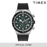 Timex Q Timex Three Time Zone Chronograph Men Watch Silicon TMTW2V70200UJ