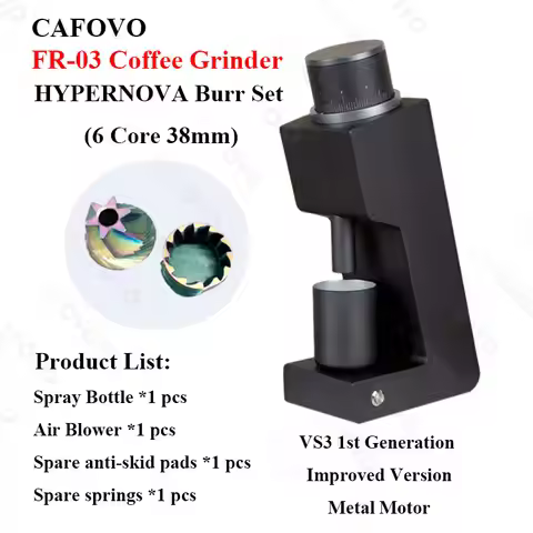 CAFOVO 03 Electric Coffee Grinder Six-core 38mm Burr Household Coffee Bean Grinder Coffee Miller Gri