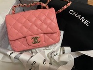 Chanel mini square flap bag, 17cm, 100% new, 小資女包，