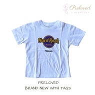 HARD ROCK Hotel Penang Junior Youth Boys White Logo Tee Children Kids T-shirt