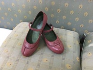 DK 女鞋 莓果色高跟鞋 氣墊鞋 38.5號