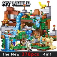 🤞 378 PCS 4 IN My World Village Mainan Brick Blok Bangunan DIY