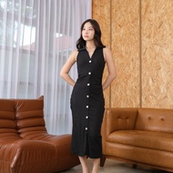 POTTIE - Caterina Dress - Long Dress Knit - Sabrina Long Dress for Women Women's Long Dress/ Bodycon