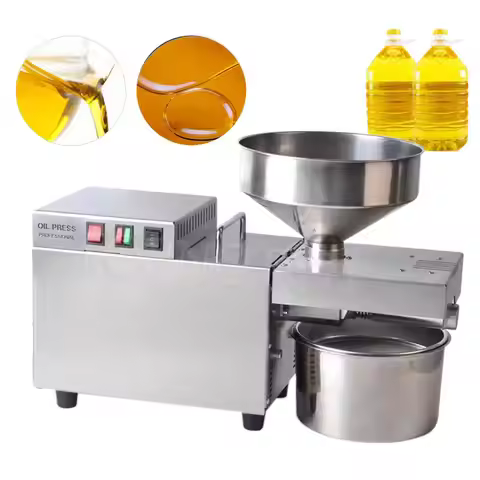 Electric Commercial Oil Press Machine Automatic Sesame Canola Sunflower Seeds Peanuts Walnuts Oil Ex