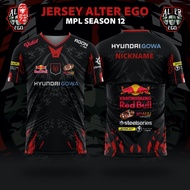 【Free Custom Name &amp; Number】NEW ARRIVAL JERSEY ALTER EGO S12 BLACK| JERSEY ESPORT|JERSEY GAMING|FREE NICKNAME SATUAN