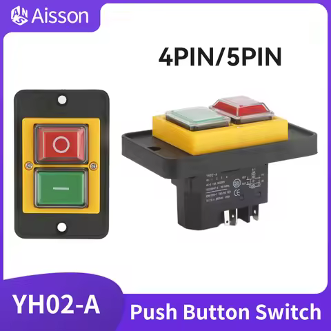 YH02-A YH01-A 110V 220V Electromagnetic Switch Starter Push Button Large Panel for Machine Tool Equi