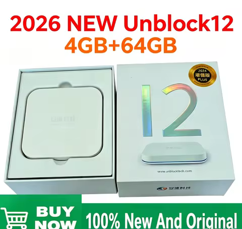 [Genuine]2026 Newest Unblock Tech UBOX12 PRO Android12 Smart TV Box 4GB 64GB 6K HD AI voice Global b