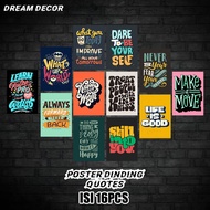 Poster Dinding Quotes Aesthetic Hiasan Dinding Aesthetic Isi 16pcs Dekorasi Kamar Cowok Wall Art Wal