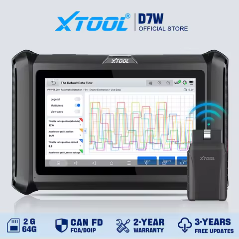 XTOOL D7W Bluetooth Diagnostic Tool Bidirectional Scanner Advanced ECU Coding 39+ Resets Built-in DO