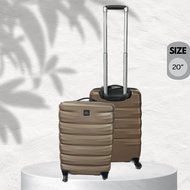 กระเป๋าเดินทาง กระเป๋าเดินทางล้อลาก ABS PC วัสดุพรีเมี่ยม น้ำหนักเบา ดีไซน์หรูหราทันสมัย ขนาด20-24-28นิ้ว #SKY (Gold Color)