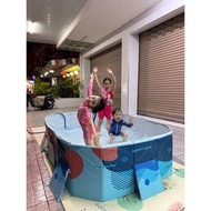 สระน้ำพับได้ ขนาดใหญ่สุดคุ้ม!ขนาด 2.56 x 1.67 x 0.5 เมตร