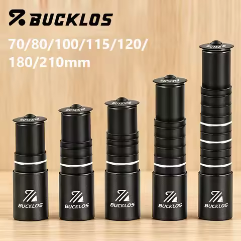 BUCKLOS Bicycle Stem Raise Up 70/80/100/115/120/180/210mm Stem Extender Fork Tube Height Raiser MTB 