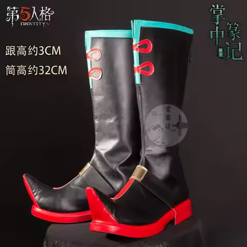 Identity V Game Painter Edgar Valden High Boots Cosplay Shoes Golden Frame Texture Halloween Anime C
