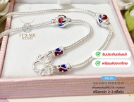 ITS ME สร้อยคอเงินแท้92.5% ลายสี่เสาลงยา หนัก 2-3 สลึงตัน ยาว 16-24 นิ้ว(เนื้อเงินแท้)