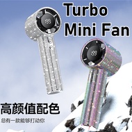 199-Speed Handheld Fan, Rhinestone, Rechargeable Turbo Kipas for Outdoor Desktop