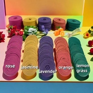40pcs Natural Herbal Coil Incense - Lemongrass Mosquito Repellent Coil - Air Purifier, Size 6.5cm/2.