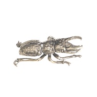 Retro Pure Brass Beetle Desktop Decoration Insect Bronze Carving Crafts Beetle Tea Pet Decoration Ol