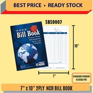 7" x 10"  NCR BILL BOOK (2 PLY) (3 PLY) /NCR BILL BOOK/BILL BOOK