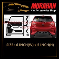 [READY STOCK] MYVI MG3 CAR LOGO DESIGN CAR STICKER KERETA STICKERS 3RD GENERATION MYVI CLUB