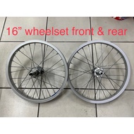 16 inch bicycle alloy wheelset rim basikal 28h