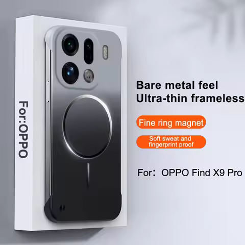 Matte Gradient Metallic Paint for Magsafe Magnetic Phone Case for OPPO Find X9 X9Pro Reno 15Pro Wire