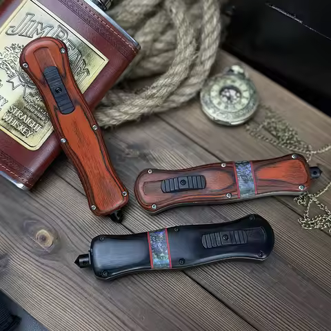 BM3300 OTF Knife Tech D2 Blade Utility Outdoor tools Camping Hunting Knives Survival Portable Wood H