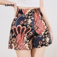 Lovito Casual Shorts Spring/Summer Shorts for Women L138AD815 Lovito Poto poto mo te puna/raumati mo