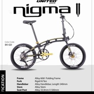 Sepeda lipat 20 inch United Nigma V 5 New