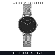[2 Years Warranty] Daniel Wellington Petite Sterling Black Watch 28/32mm - Silver - Mesh strap - DW 