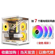 EVESKY Mini PC Case Sea View Room Desktop Host M-ATX White Side Transparent Storm S920 3C Digital Ac