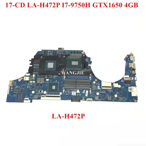 WANGJIE For HP 17-CD Gaming Motherboard i7-9750H CPU GTX 1650 4GB GPU WIN L58851-601 FPC70 LA-H472P 