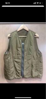VISVIM IRIS LINER VEST 19SS OLIVE/SIZE 3 90-%new留意內文