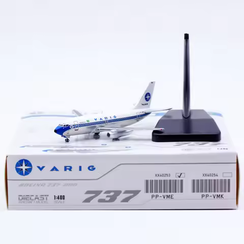 XX40253 Alloy Collectible Plane Gift JC Wings 1:400 Varig Boeing B737-200 [Polished] Diecast Aircraf