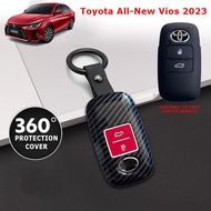 MOOGU Toyota All-New Vios 2023-2024 ABS Carbon Keyless Remote Car Key 360 Full Protection Key Cover Casing