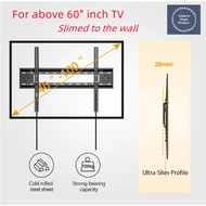 Heavy Duty Slimed Wall Mount Fixed TV bracket support up to 100" inch TV
