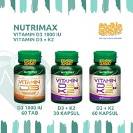 Nutrimax Vitamin D3 1000 iu / Vitamin D3 800 iu + K2 | Nutri Max Vitamin D3