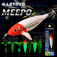 duel ez slim 80mm cumi memegang cumi umpan LETOYO Long Tube Rocket Boat Fishing 5.5g Squid Hook