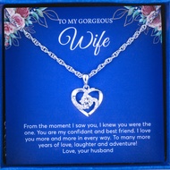 Dây Chuyền Bạc Tặng Vợ S990 Nguyên Chất Hình Trái Tim Cách Điệu Nhân Đá Trắng 4 ly Sáng Nổi Bật - Và