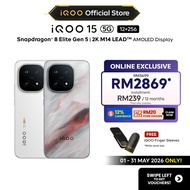[Online Exclusive] iQOO 15 5G(12+12)GB+256GB Snapdragon 8Elite+Chip Q3 2K M14 LEAD AMOLED Display Ul