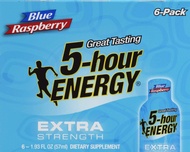 5 HOUR ENERGY EXTRA STRENGTH BLUE RASPBERRY LIQUID ENERGY SHOT PLASTIC BOTTLE 11.58 OZ - 07194107600