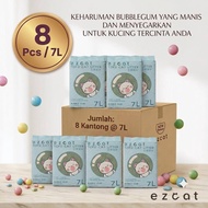 Ez Cat - Bundle of 8 x 7L Tofu cat litter Tofu cat litter/ Bubblegum Variant