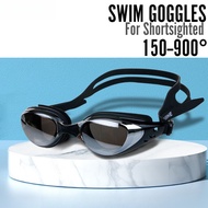 Swimming Goggles With Power Optional Degree Goggle For Short-Sighted Adult Plated Lens Anti-Fog